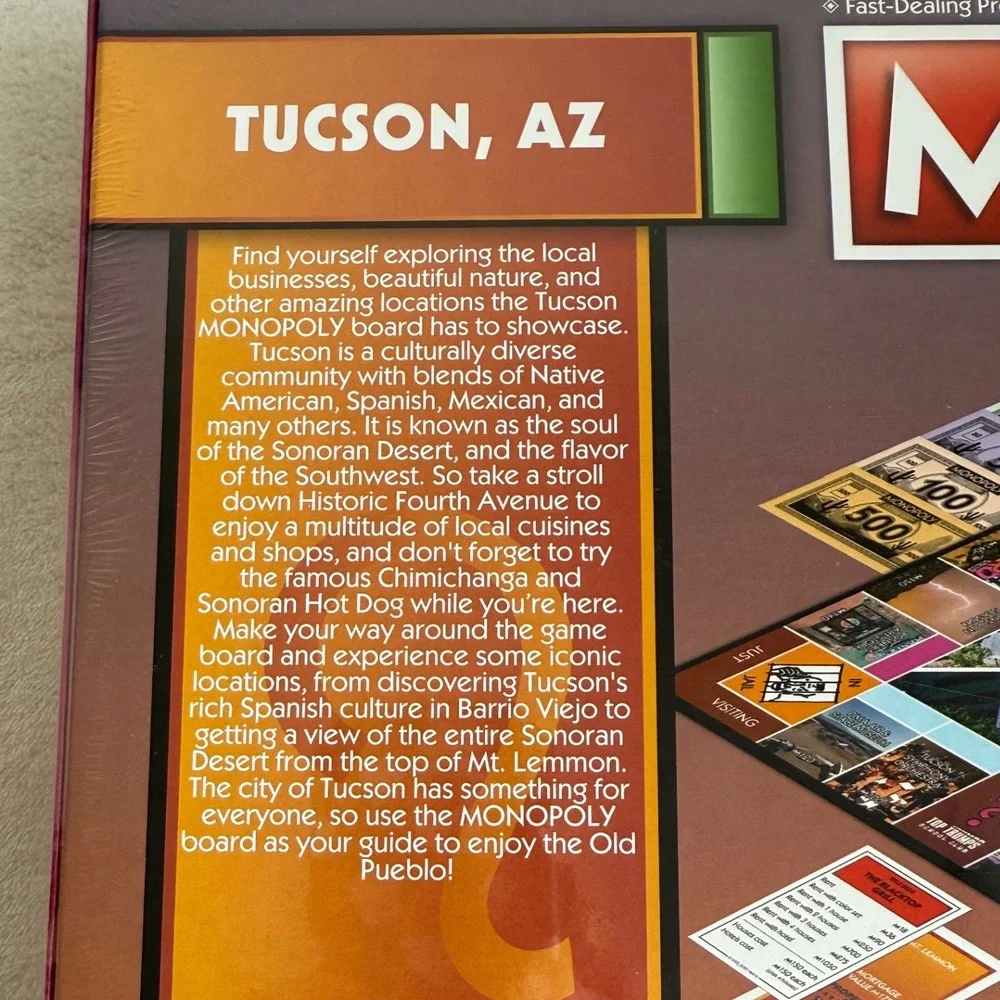 New Sealed Monopoly Tucson‎ Edition Board Game Hasbro 2024